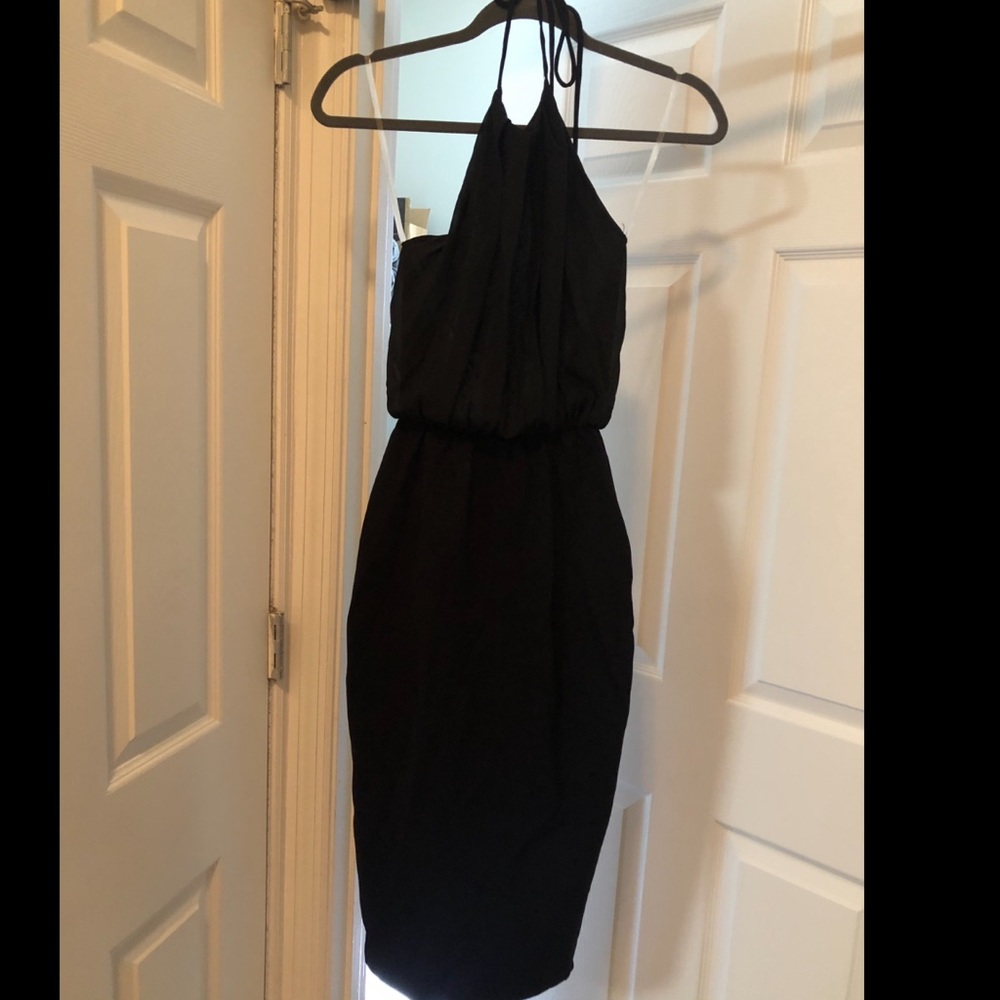 Black Halter midi dress NEW